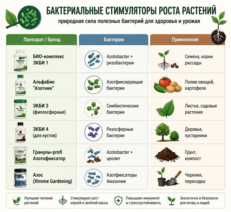 Азотфиксирующие бактерии в препарате для растений