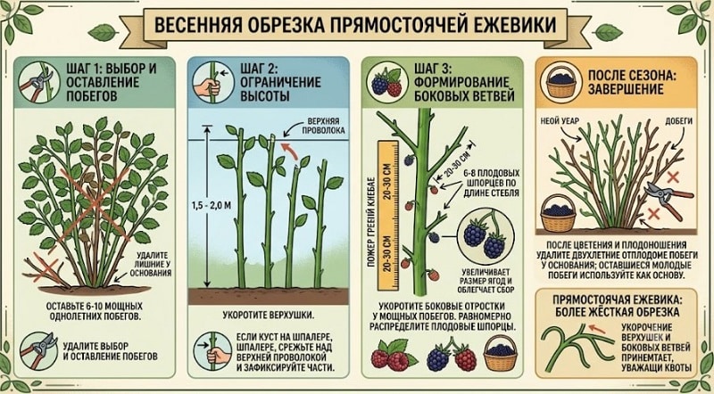 Как обрезать ежевику весной: подробная схема и инструкции для начинающих