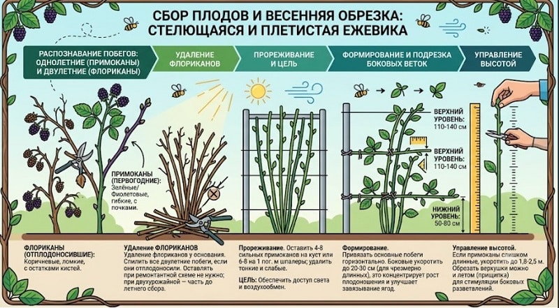 Как обрезать ежевику весной: подробная схема и инструкции для начинающих