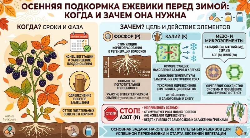 Осенняя подкормка ежевики перед зимой: пошаговая инструкция для садоводов