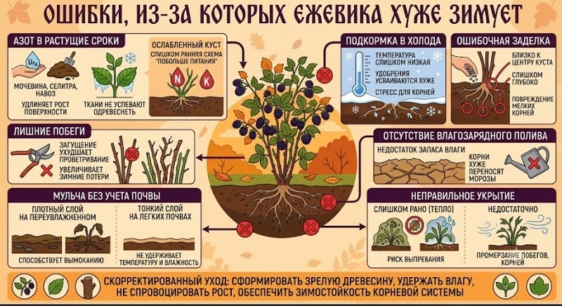 Осенняя подкормка ежевики перед зимой: пошаговая инструкция для садоводов