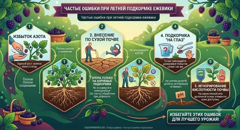 Подкормка ежевики летом во время плодоношения: чем и когда удобрять