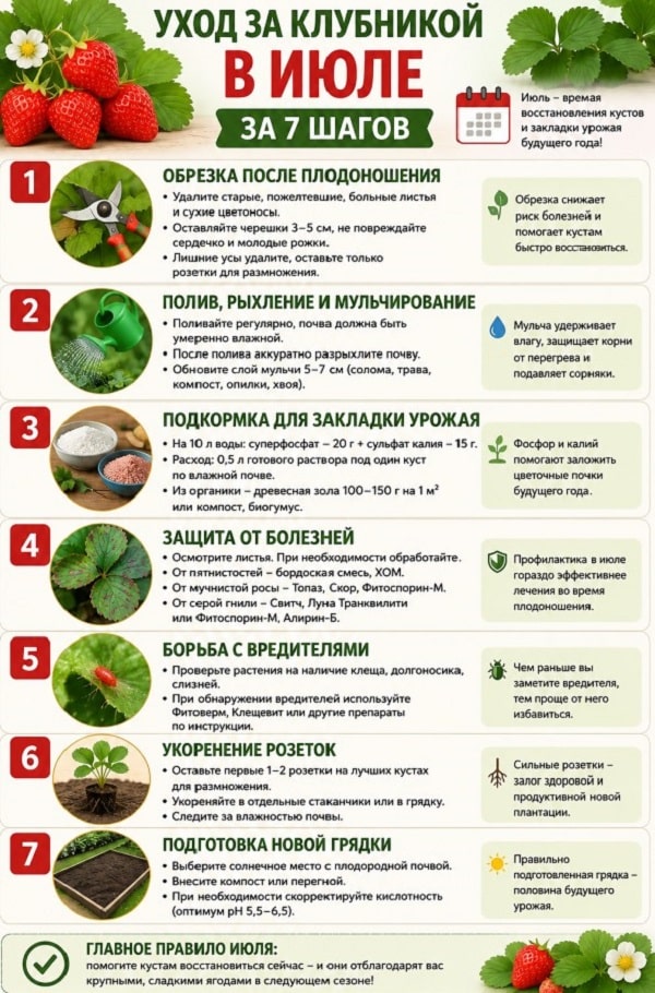 Что делать с клубникой после плодоношения